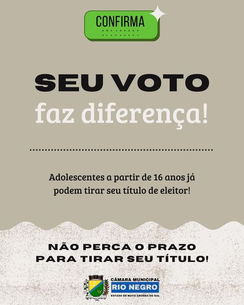 Participação é a voz da juventude; faça a diferença e garanta seu título de eleitor!